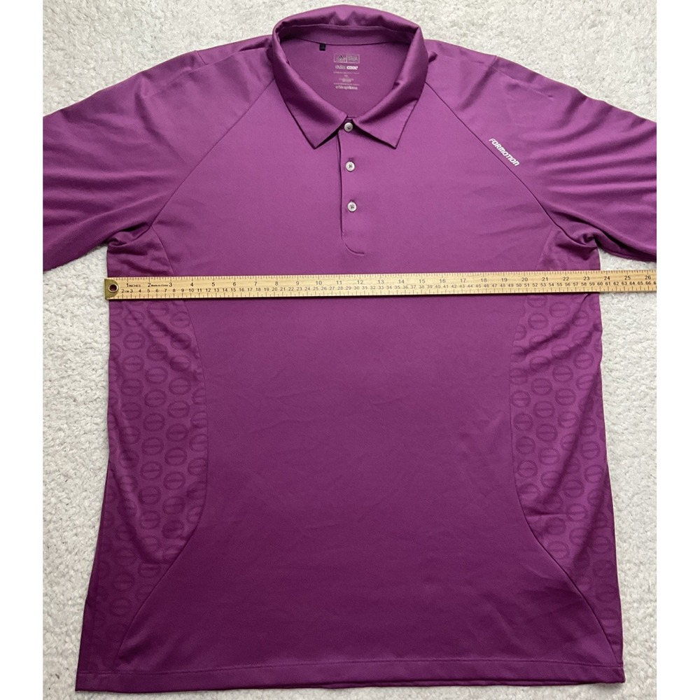 Adidas Clima Cool Men's Purple Outdoor Short Sleeve Polo Shirt Size XL - Picture 3 of 8